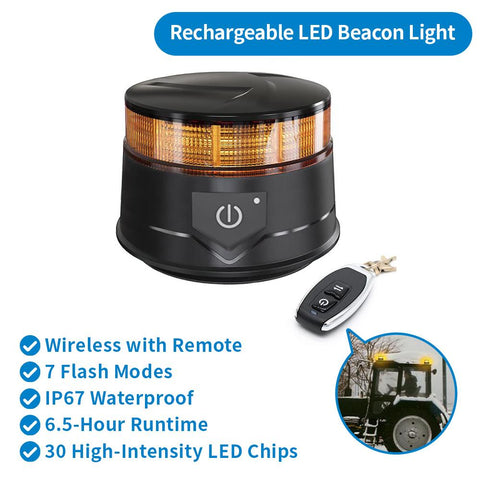 AgriEyes W16R Series LED Beacon Lights, Emegency Warning Lights for Vehicles