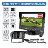 AgriEyes Flagship Wired Backup Camera（include 1 Camera） – 4 Inputs, Night Vision, IP69K, Audio, Split-Screen & More