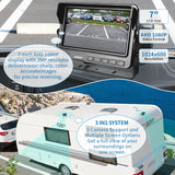 AgriEyes Flagship Wired Backup Camera（include 1 Camera） – 4 Inputs, Night Vision, IP69K, Audio, Split-Screen & More
