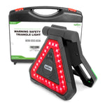 AgriEyes W227 Warning Road Safety Triangle Light, Rechargeable LED Emergency Warning Triangle for Trucks