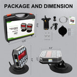 AgriEyes T312|T033| T28|T212 Halo Wireless Trailer Lights Kit – Portable, Magnetic, Rechargeable LED Tow Lights