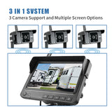 AgriEyes Flagship Wired Backup Camera（include 1 Camera） – 4 Inputs, Night Vision, IP69K, Audio, Split-Screen & More