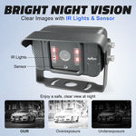 AgriEyes Flagship Wired Backup Camera（include 1 Camera） – 4 Inputs, Night Vision, IP69K, Audio, Split-Screen & More