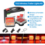 AgriEyes T312|T033| T28|T212 Halo Wireless Trailer Lights Kit – Portable, Magnetic, Rechargeable LED Tow Lights